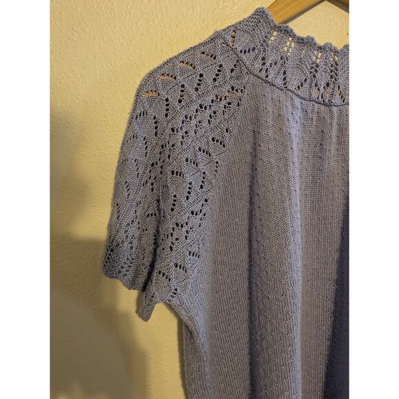 Vintage purple short sweater size M - Picture 7 of 8